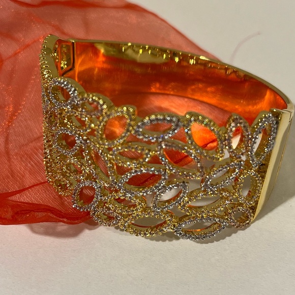 Elegant Gold, Rose Gold and Silver Women's Bracelet cuff - Picture 2 of 8